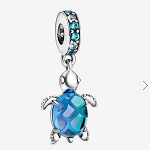 Authentic Murano Glass Sea Turtle Dangle Charm